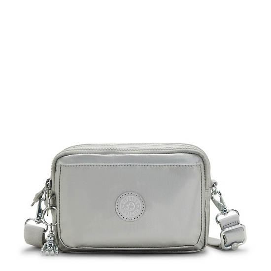 Kipling Abanu Multi Metallic Convertible Crossbody Bag Tassen Zilver | België 1176KO